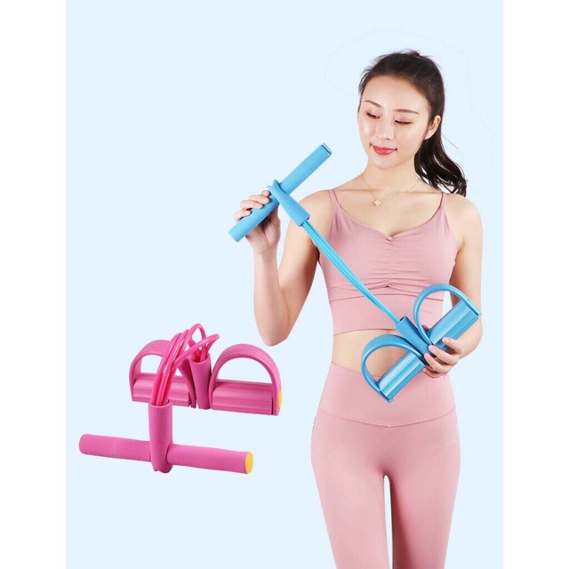 Dây kéo tập thể dục đàn hồi 4 ống cao su, tập Gym tại nhà tập toàn thân,nâng cao sức khẻo