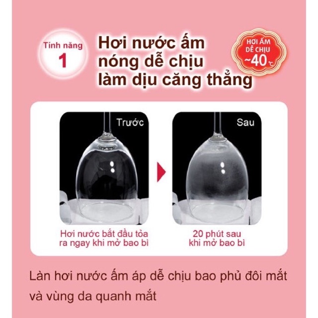 Mặt nạ mắt hơi ấm 40 độ xông hơi giúp thư giãn ngủ ngon sau ngày dài làm việc - nội địa Nhật - hàng xách tay chính hãng