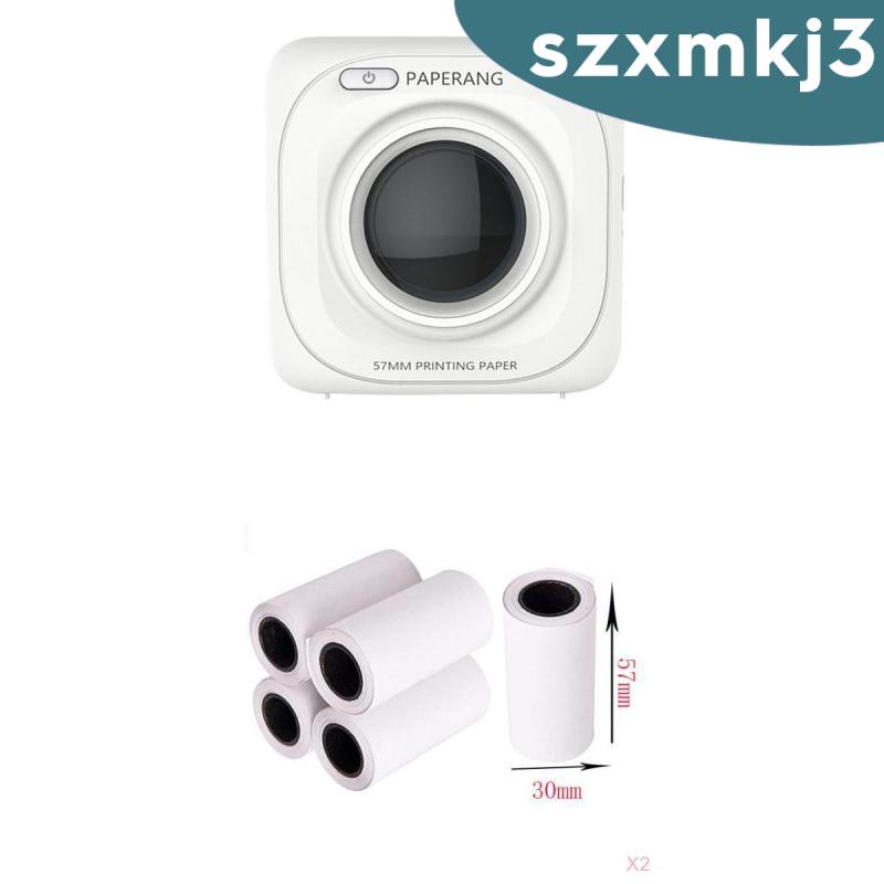 Máy In Nhiệt Bỏ Túi + Giấy In Ảnh 11 Cuộn Giấy 57x30mm