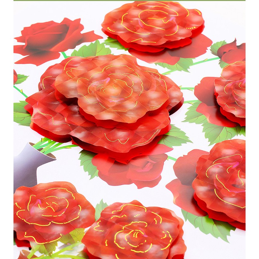 Tranh dán tường 3D hình hoa