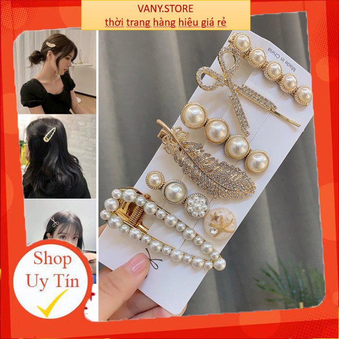 Kẹp Tóc Nữ Đẹp❤️FREESHIP❤️Kẹp tóc Hàn Quốc cao cấp đính ngọc trai nhân tạo dễ thương cho các bạn nữ mã 0011