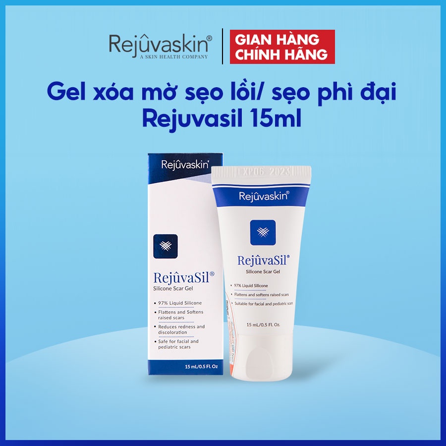 Gel Rejuvasil 15ml xóa mờ sẹo lồi/sẹo phì đại hiệu quả Được các bác sĩ khuyên dùng