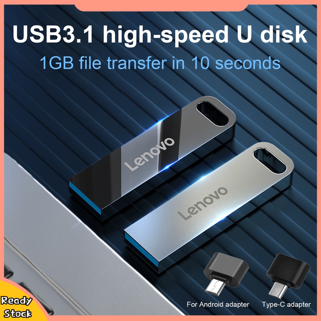 USB kim loại dài LENOVO chống thấm nước 512GB/1TB/2TB