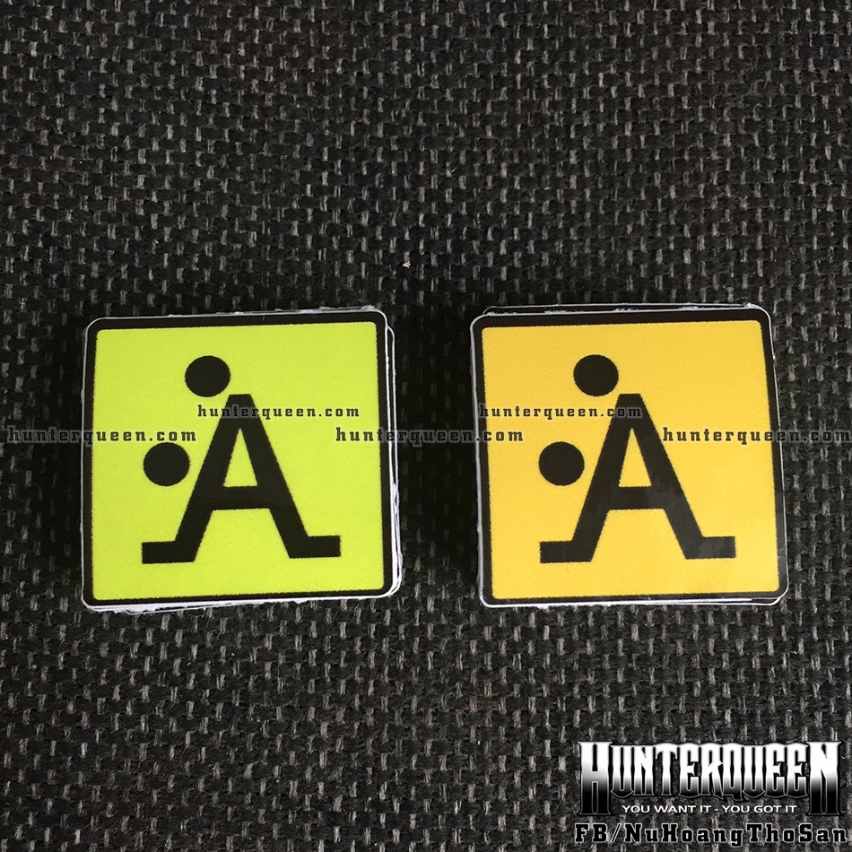 Combo 4 hình logo mini chữ A bựa. Decal cao cấp chống nước dán xe trang trí