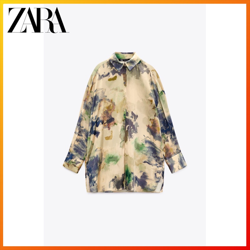 Zara Áo Sơ Mi Nhuộm Màu Thời Trang Mùa Xuân Cho Nữ