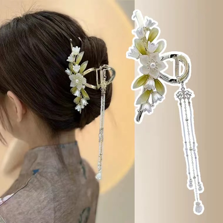 Kẹp Tóc Hoa Lớn Phong Cách Trung Hoa Cho Bé Gái