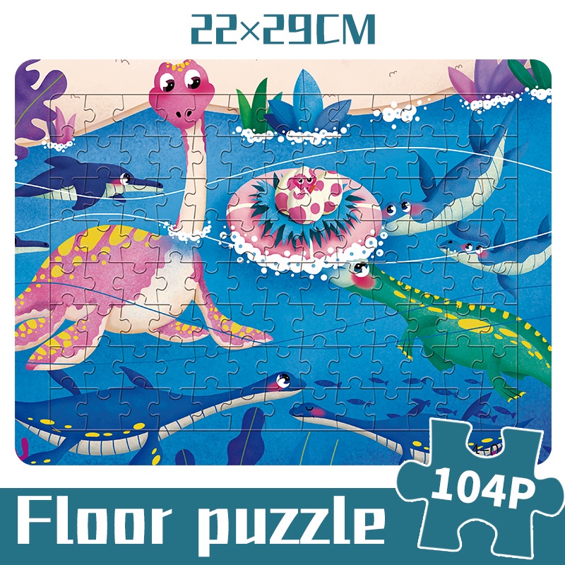 Bộ đồ chơi xếp hình khủng long hoạt hình gồm 104 mảnh cho bé