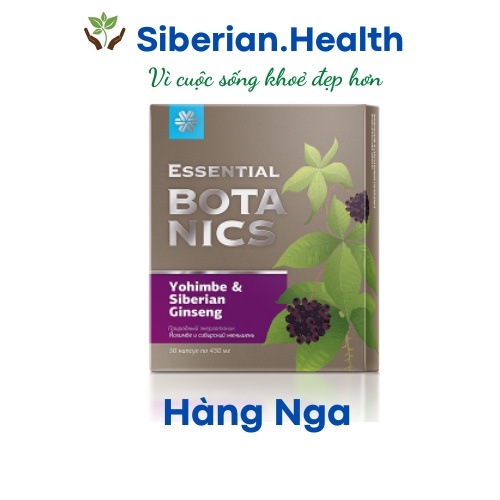 [Hỗ trợ nam giới]Tăng cường sinh lý nam Essential Botanics Yohimbe &amp; Siberian ginseng - SIBERIAN WELLNESS– 30 viên