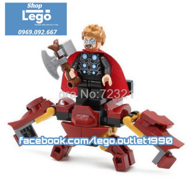 Xếp hình Thanos đại chiến Iron man Thor Hulk Ant-Man Hawkeye Captain Marvel Lego Minifigures Sy6399