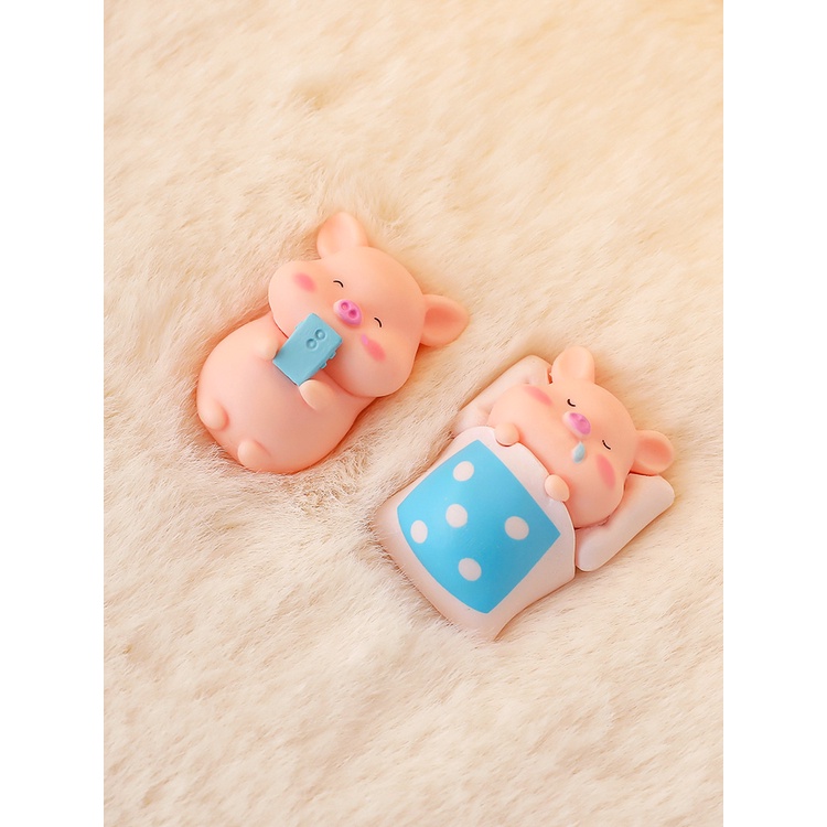Đồ Trang Trí Ô Tô Bàn Làm Việc Decor Phòng Ngủ Bàn Học Set 7 Chú Heo Con Cực Xinh - Phụ Kiện Xe Hơi Hitechlife Cao Cấp