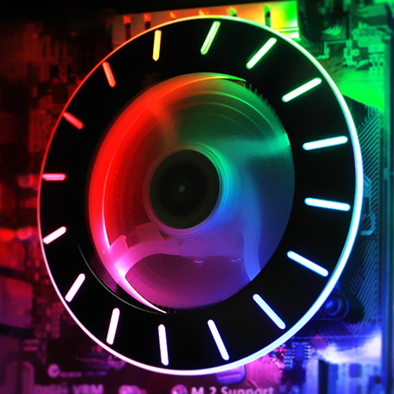 Quạt tản nhiệt CPU máy tính 120MM 12V 3Pin 2000 RPM LED RGB màu sắc