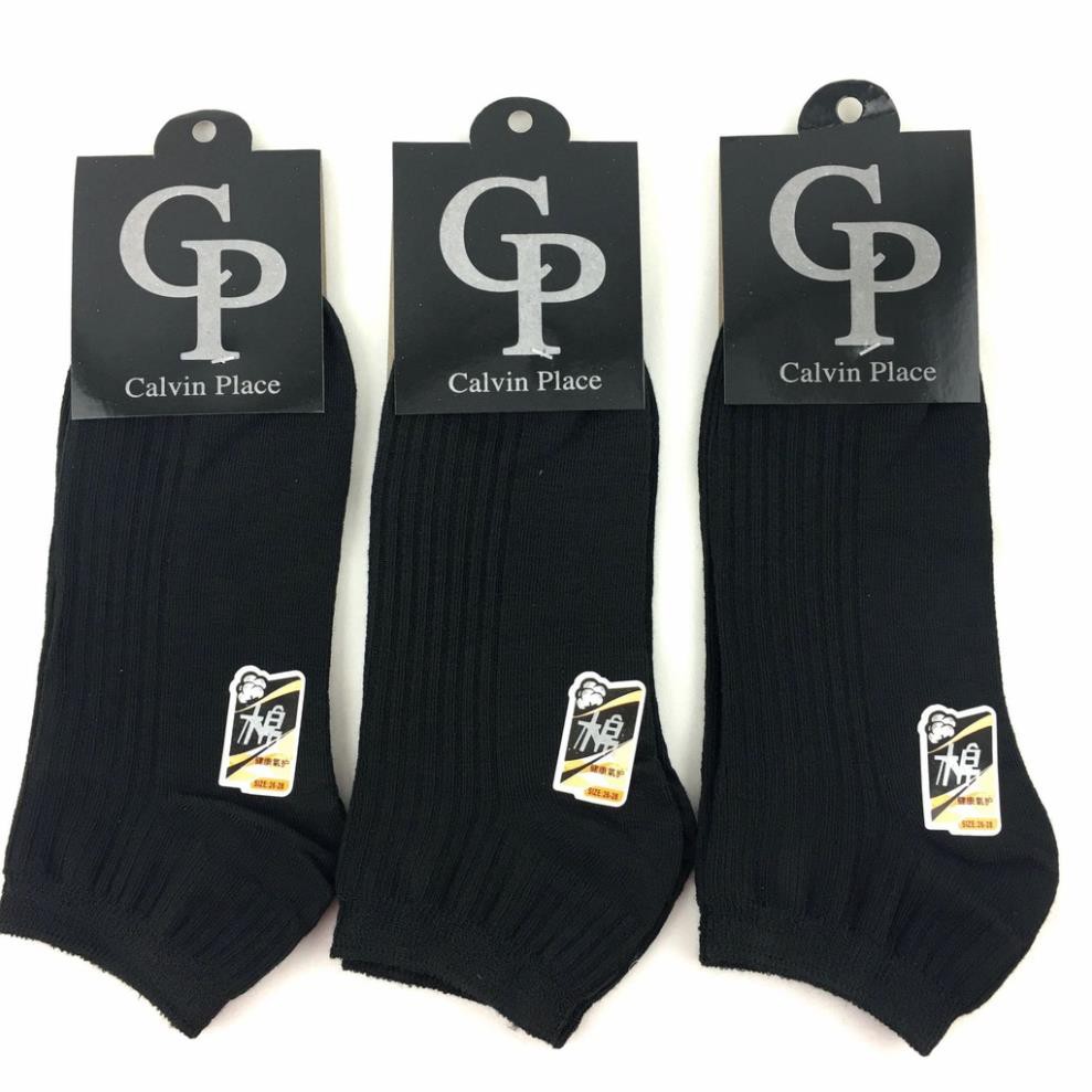 Tất nam cổ ngắn SOLANO vớ nam cao cấp gân chim cotton co giãn CP đi giày da, thể thao chạy bộ, tập gym FAS-001348