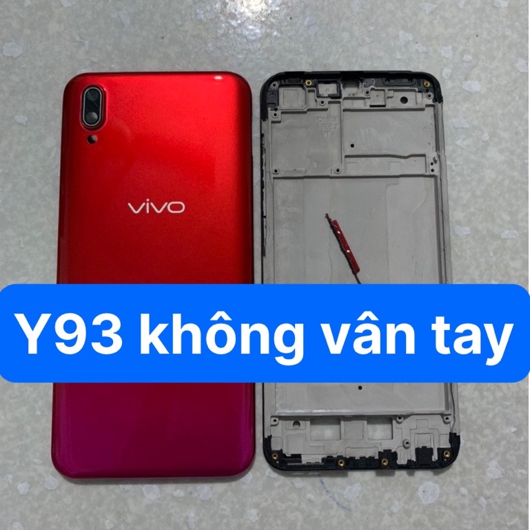 bộ vỏ vivo Y93 loại không có vân tay gồm lưng,sườn,phím,kính camera