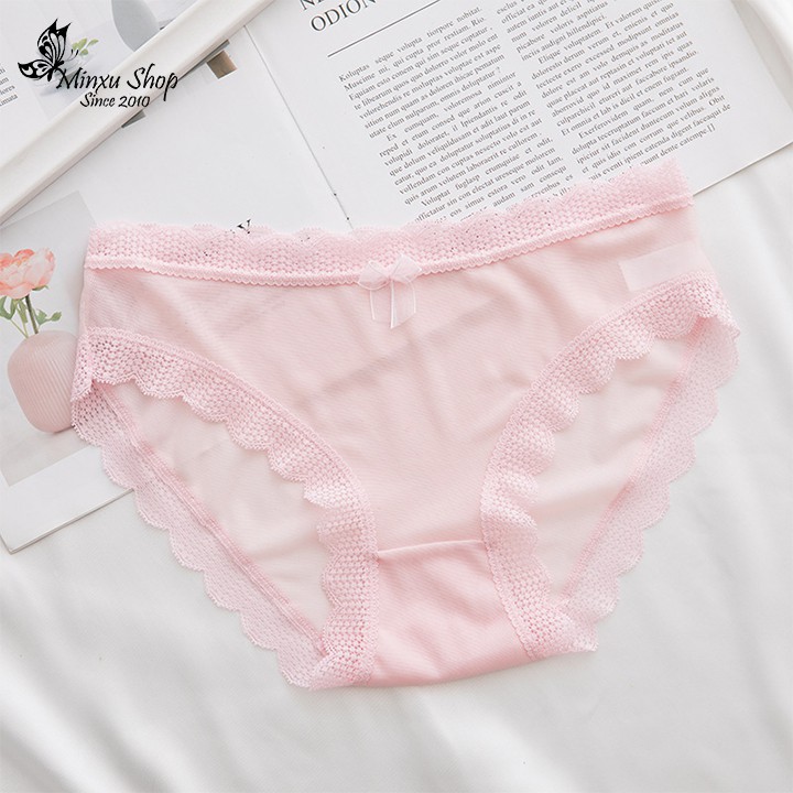Quần lót ren sexy đáy cotton thoáng khí, dễ thương xuyên thấu gợi cảm Mã 105
