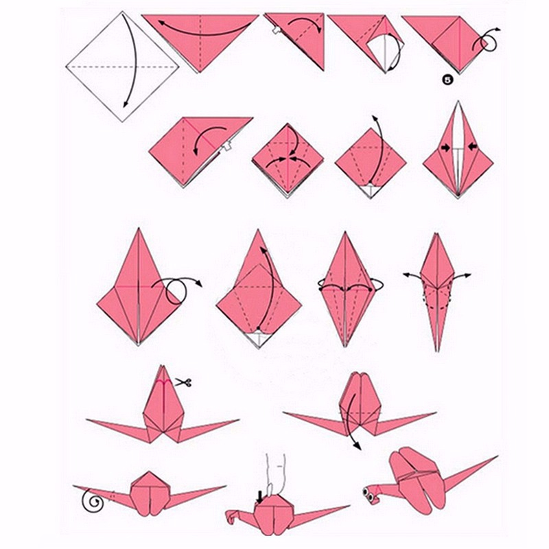 Set 100 Tờ Giấy Xếp Origami 10cm / 15cm Hai Mặt Nhiều Màu Sắc