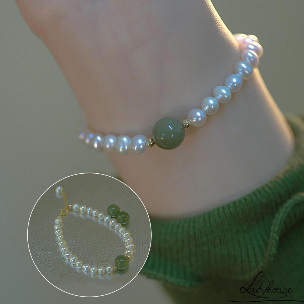 Ldd Vòng Tay Chuỗi Hạt Ngọc Trai May Mắn Vintage Quà Tặng Trang Sức Cho Bạn Gái / Mẹ