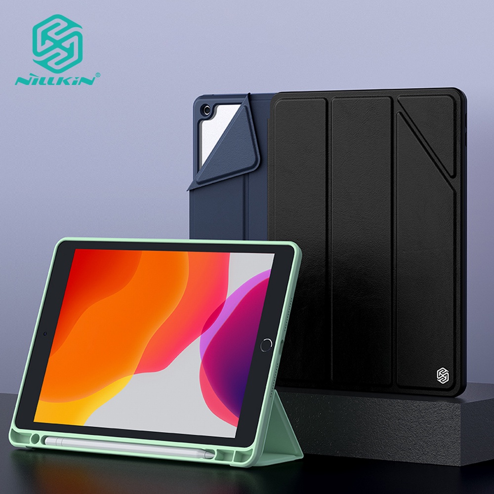 Bao da máy tính bảng NILLKIN Đối với iPad 10.2 2021 2020 2019 nắp gập chống sốc bảo vệ 360 độ
