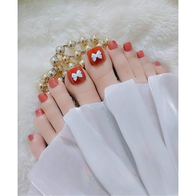 Móng úp chân giả,nailbox thiết kế,gắn đá gắn hoa,kèm keo