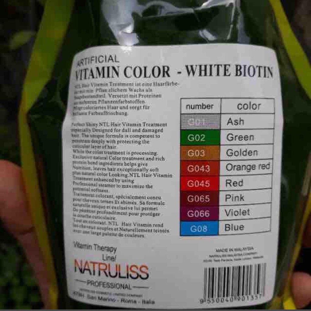 HẤP MÀU XANH BLUE - MÀU NƯỚC NHUỘM TÓC VĨNH CỮU MÀU XANH DƯƠNG BLUE VITAMIN NATRULISS 500ML