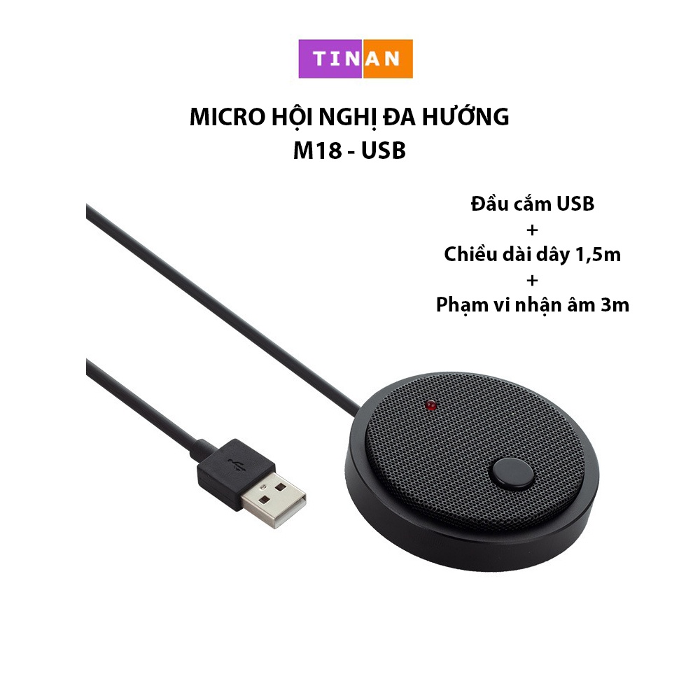 Micro Hội Nghị Đa Hướng Đầu Cắm USB M17, Dùng Cho Các Cuộc Họp, Dạy Và Học Trực Tuyến