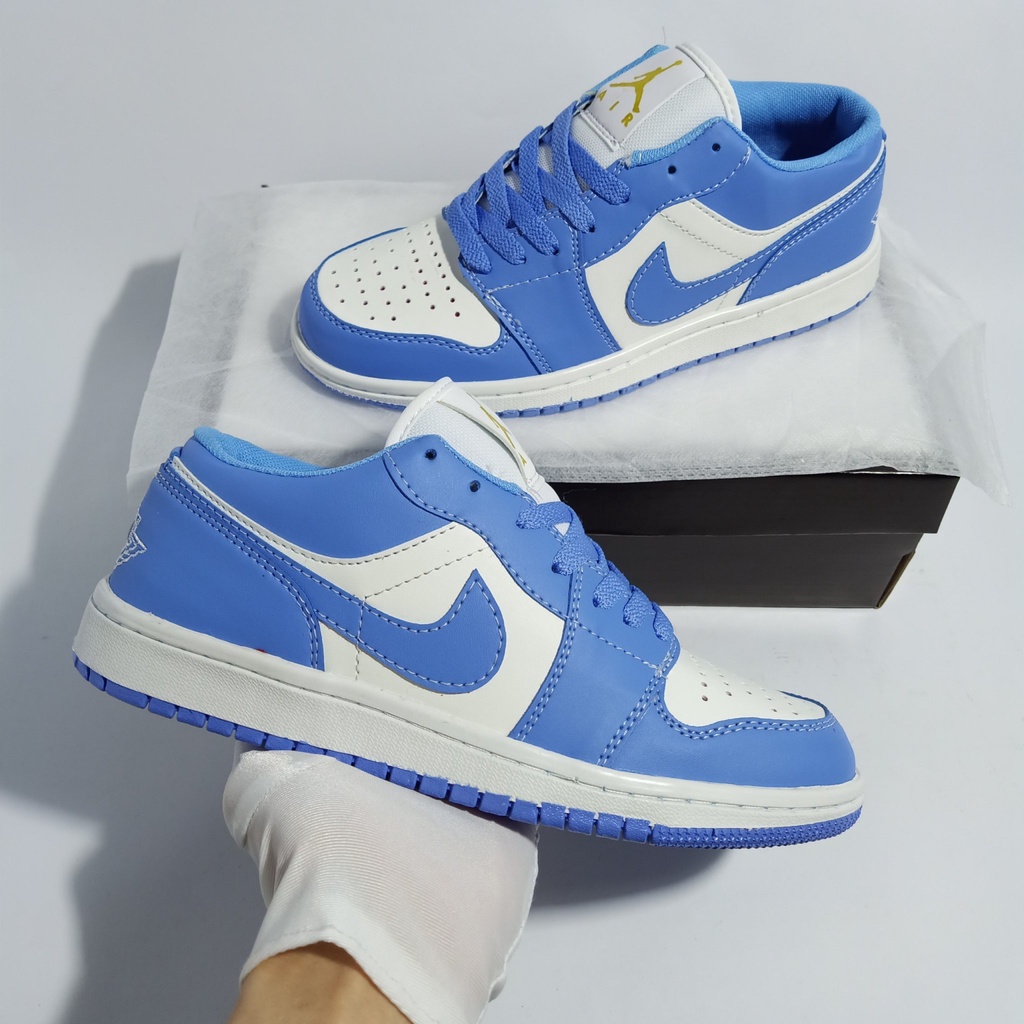 Giày Jordan cổ thấp nam nữ màu xanh dương ❤️ Giày thể thao sneaker Jordan thấp cổ xanh dương Full Box