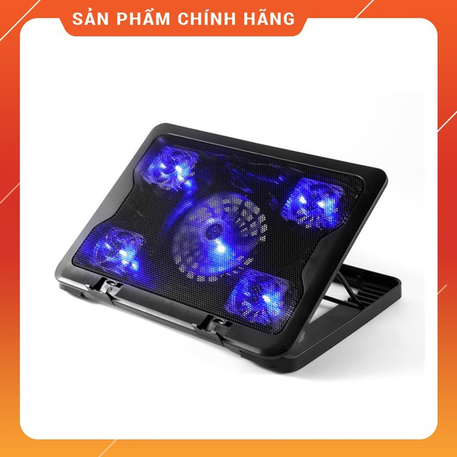 Đế Tản Nhiệt Laptop 5 Quạt Tốc Độ Lớn C5 Dùng Cho Máy Tính 12 13 14 15 15.4 inch