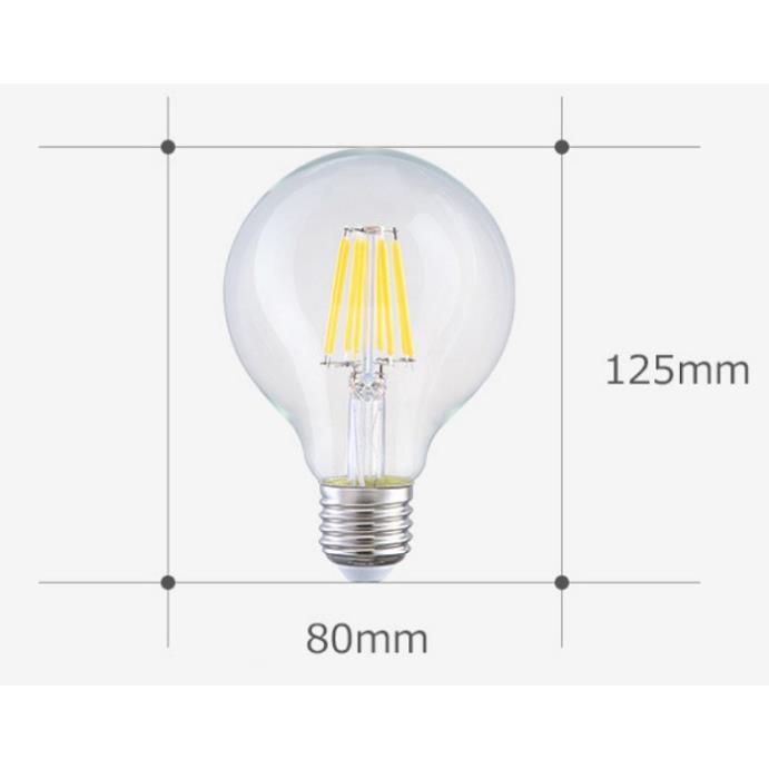 Bộ 5 bóng đèn Led Edison G80 6W đui E27.