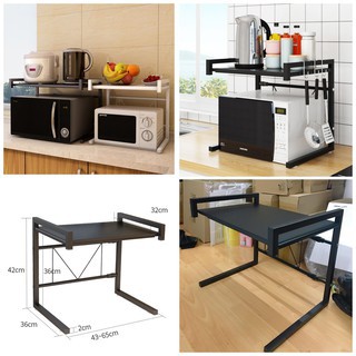 Kệ lò vi sóng 2 tầng, giá đỡ lò vi sóng bằng sắt có điều chỉnh kích thước chắc chắn | BigBuy360 - bigbuy360.vn