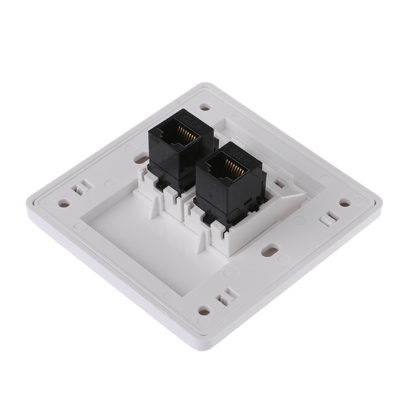 Bộ Chuyển Đổi Nguồn Điện LAN RJ45 2 Cổng Ethernet Gắn Tường