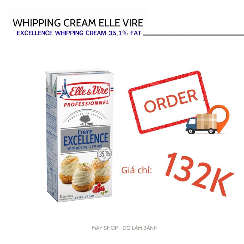 Whipping cream Elle &amp; Vire 1L