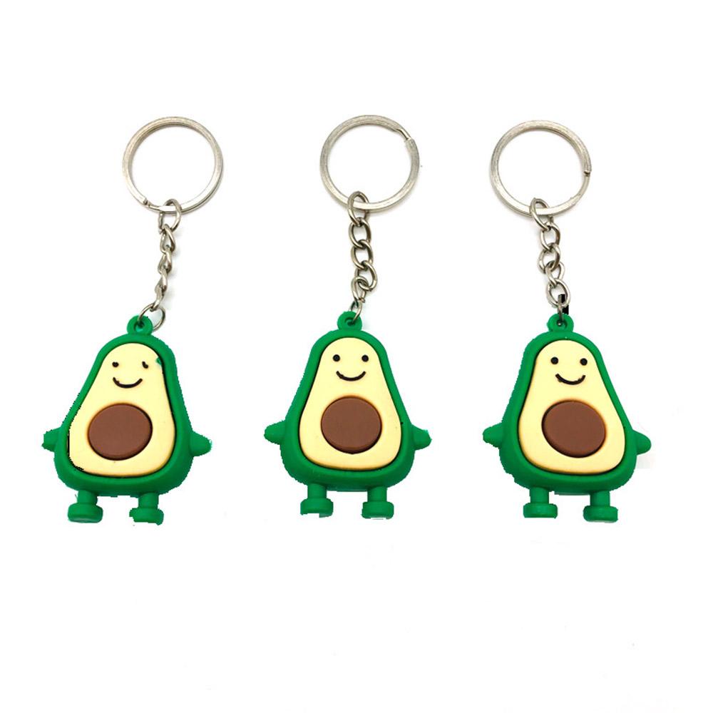 Móc Khóa Hình Trái Bơ Mặt Cười Hoạt Hình Dễ Thương