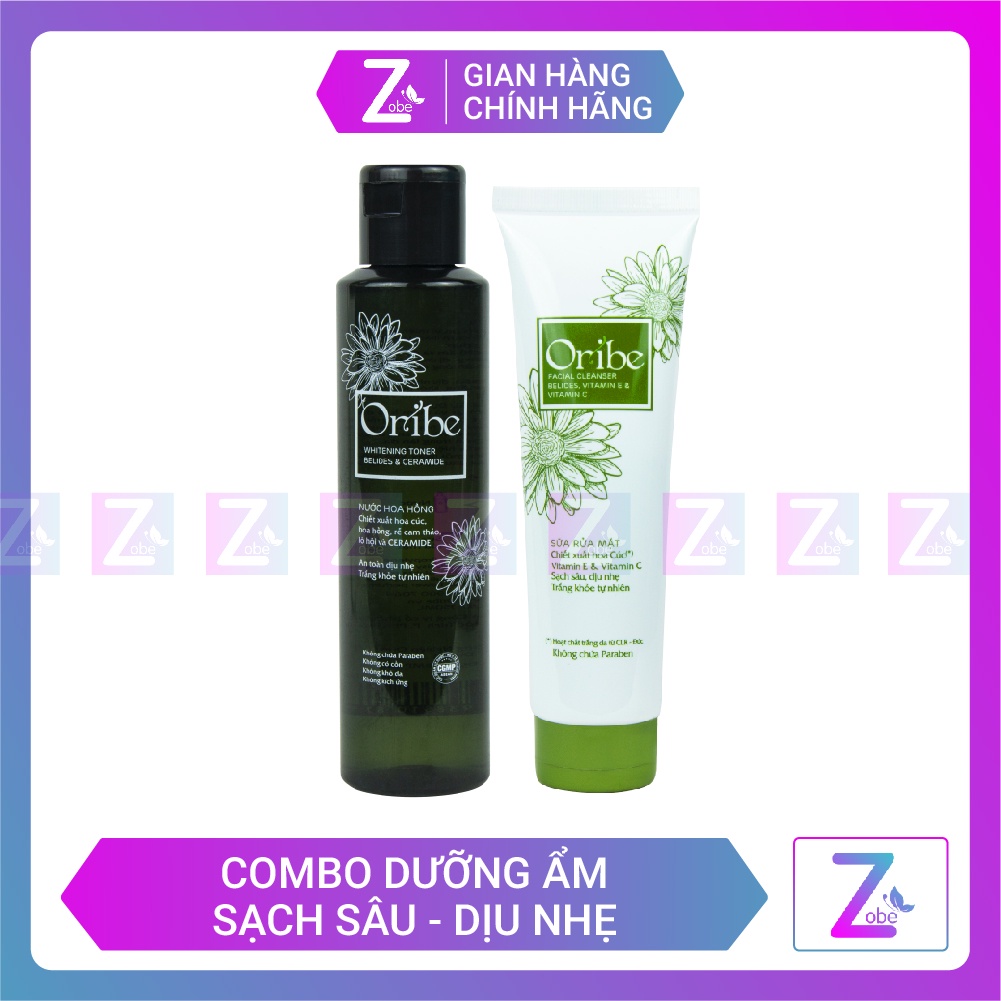 Combo Nước Hoa Hồng và Sữa Rửa Mặt Dưỡng Ẩm Sạch Sâu Oribe