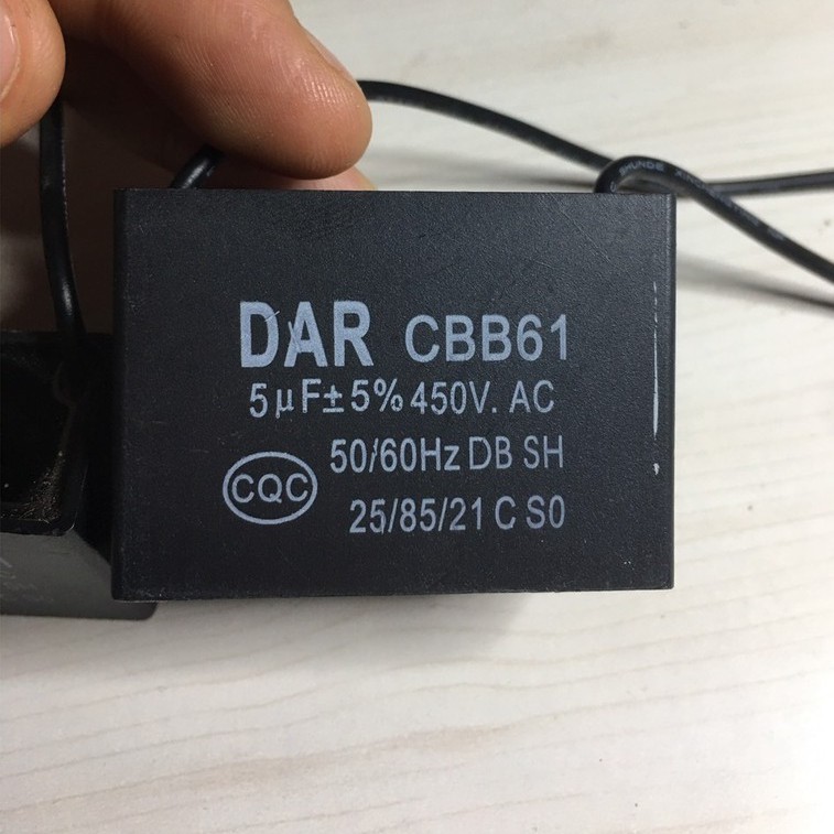 Tụ Quạt Điện Dung 3u và 5u Cho Quạt - Máy Bơm - Quạt Điều Hòa -  Quạt Hơi Nước - Hãng DAR