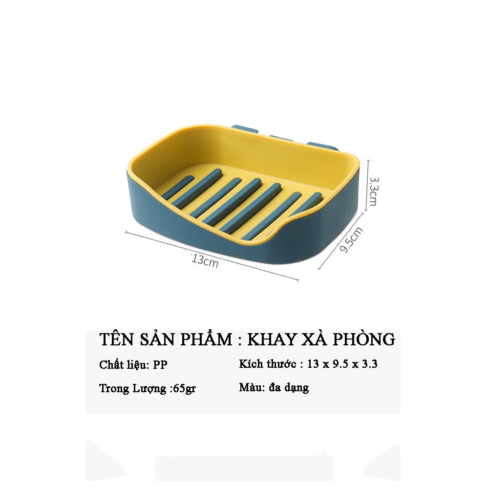 Khay Đựng Xà Phòng 2 Lớp Cao Cấp Dán Tường Tiện Lợi