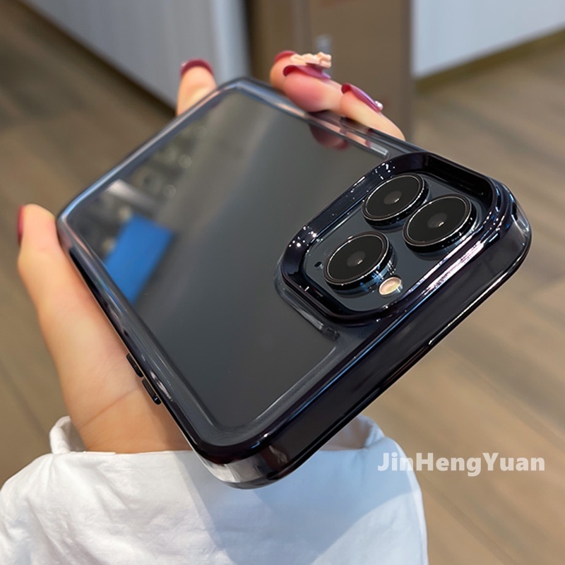 Ốp Điện Thoại Silicon Trong Suốt Mạ Viền Sang Trọng Chống Sốc Cho IPhone 13 12 11 Pro Max XR XS X