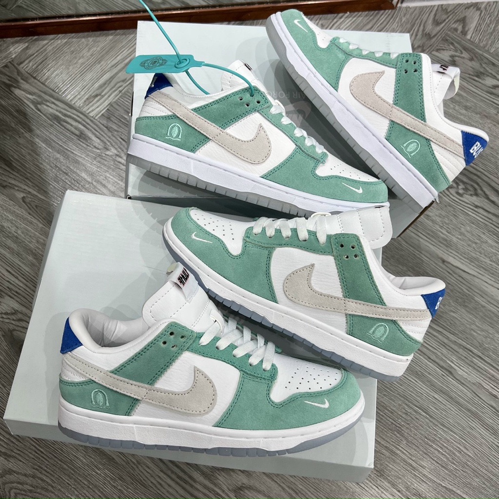 Giày_Nike SB Xanh Ngọc Bản Trung Siêu Cấp Full Phụ Kiện Kèm Quà Tặng Box Và Tất Nike