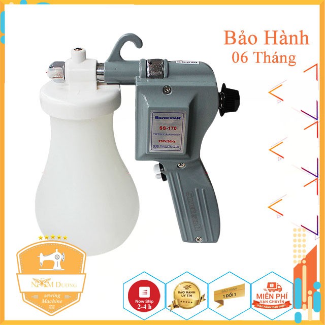 Máy bắn tẩy vải > Súng bắn tẩy vết bẩn trên vải silver start SS-170 bắn tan vết bẩn> vệ sinh > tấy mực dầu máy