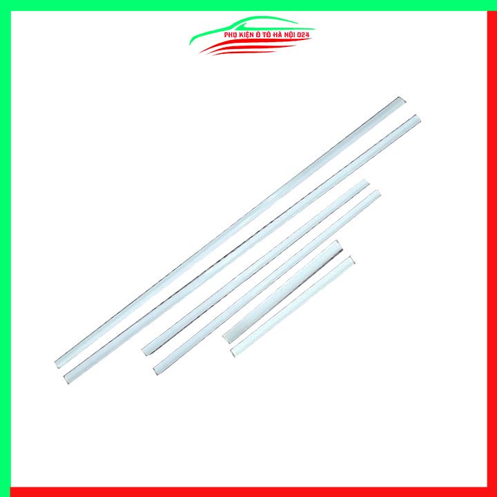 Bộ nẹp viền chân kính inox Vios 2008-2013 loại 6 chi tiết