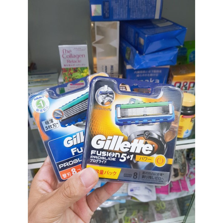 Vỉ 8 lưỡi dao cạo râu Gillette Nhật Bản