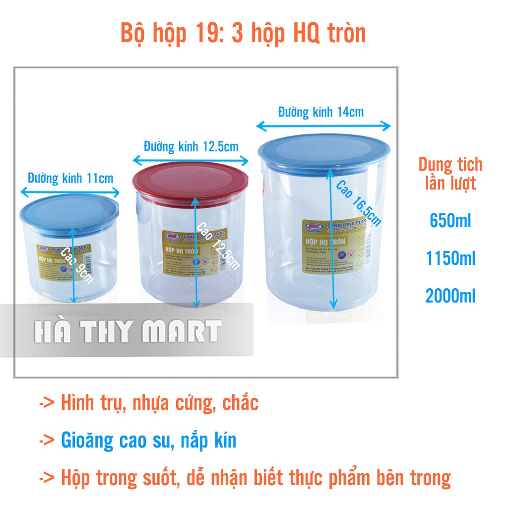 Hộp thực phẩm tủ lạnh Song Long