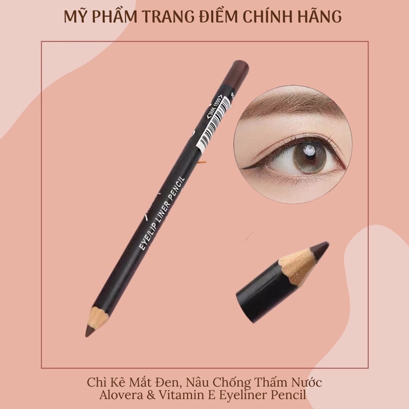 Chì Kẻ Mày Nâu Trang Điểm Tự Nhiên Thành Phần Vitamin E, Lô Hội - Eyebrow Pencil