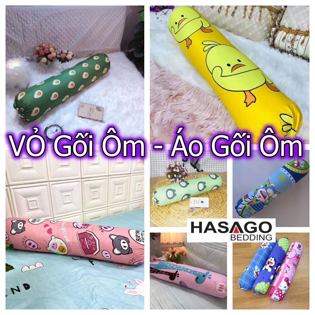 Áo Gối Ôm VỎ Gối Ôm Cỡ 35x100cm Vừa Với Mọi Loại Ruột Gối Ôm Phổ Thông