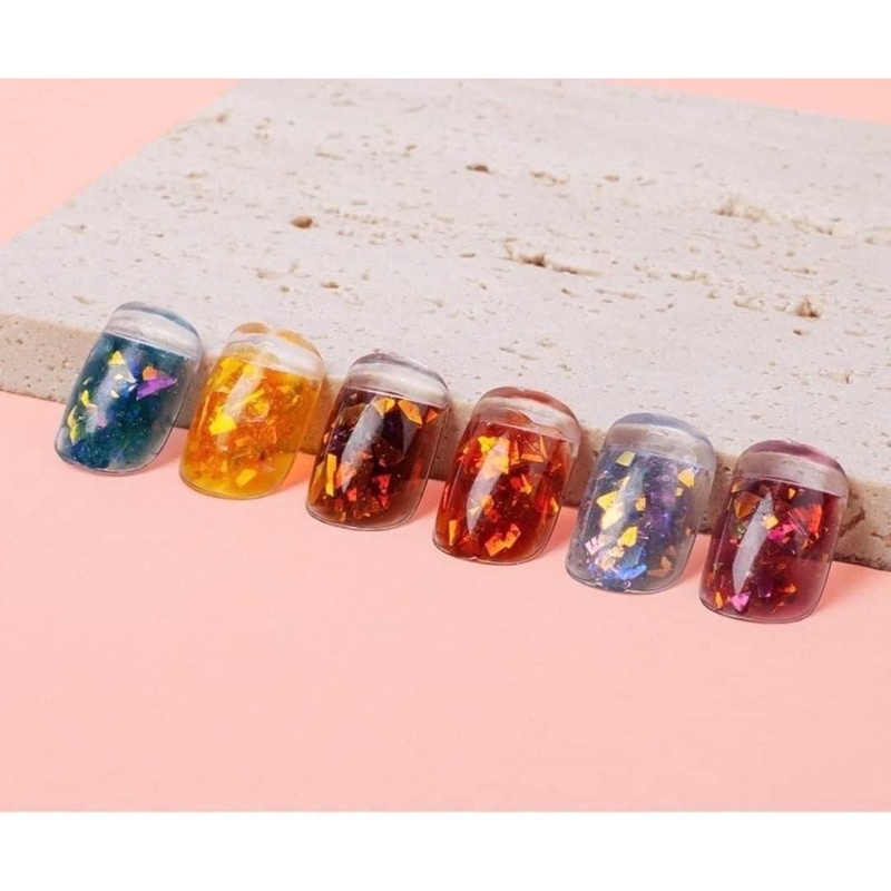 Set Gel nhũ hổ phách 6 màu