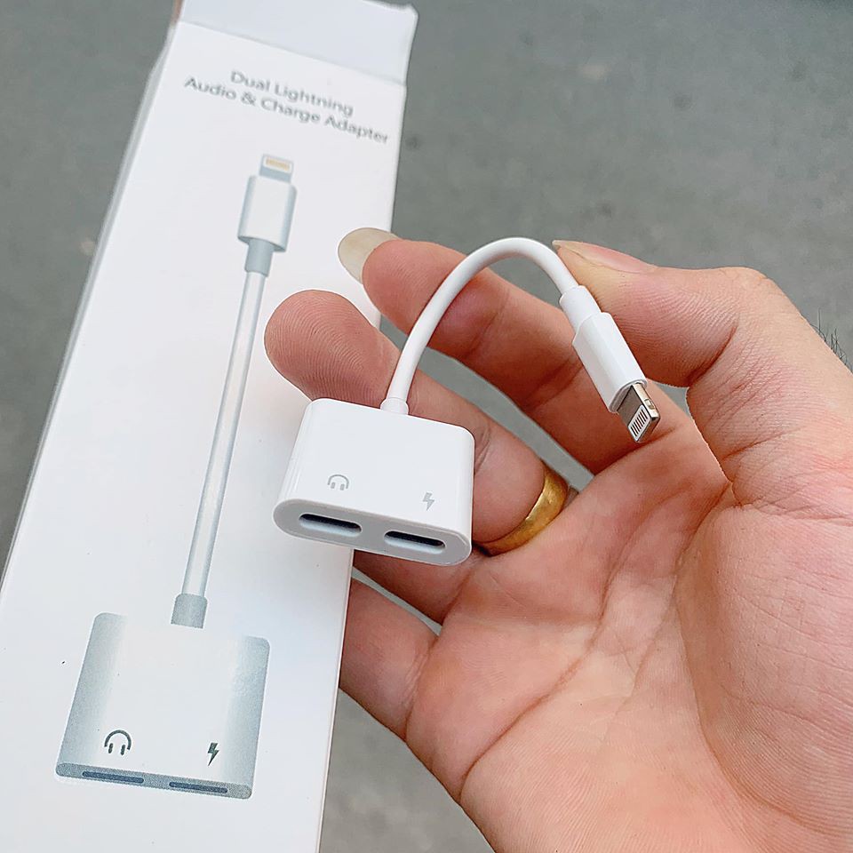 Jack Chia Cổng Iphone 🔴FREESHIP🔴 Giắc Chuyển Đổi 2 Cổng Lightning Vừa Sạc Vừa Cắm Tai Nghe Ổn Định Cho Các Dòng iphone