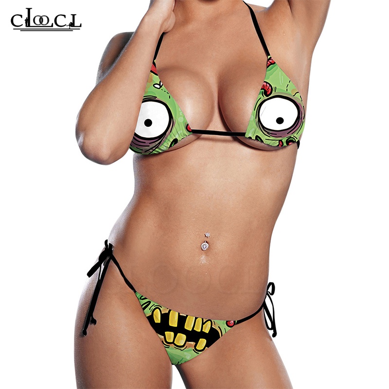 Bộ Đồ Bơi Bikini In Hình Đôi Mắt 3D Độc Đáo Dành Cho Nữ