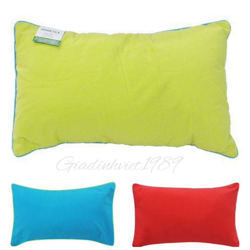 Gối nằm cho trẻ 30x50 Hometex viền gân, gối nằm trẻ em