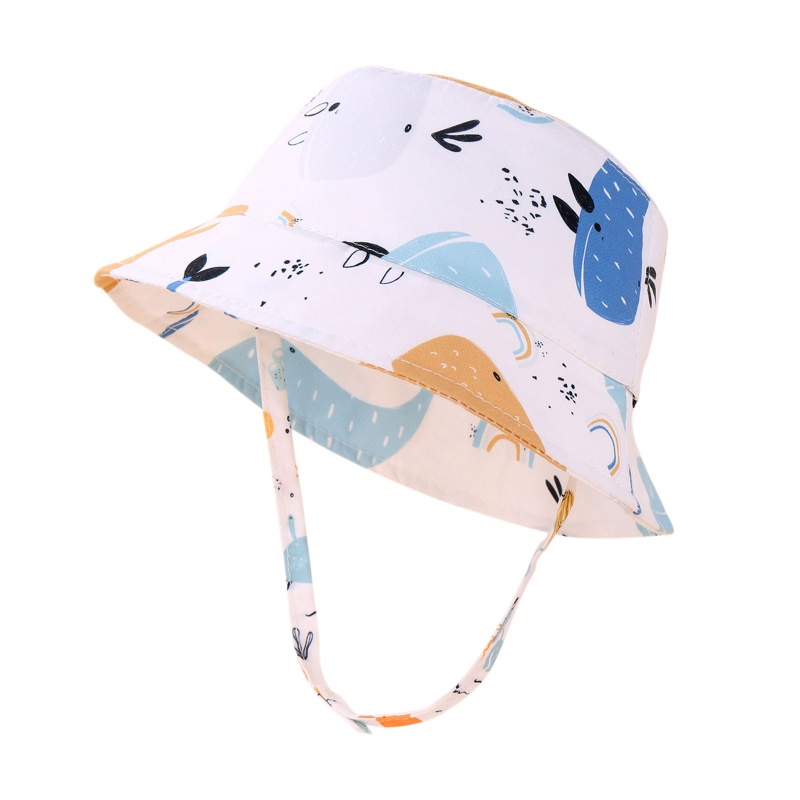 Mũ Chống Nắng Bằng Cotton Mềm Thoáng Khí Có Dây Đeo Chống Gió Kích Thước Thông Dụng Cho Bé Trai Và Bé Gái 0-24 Tháng Tuổi