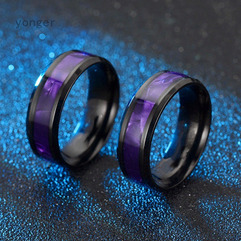 Nhẫn thép titan đen 8mm cho nam
