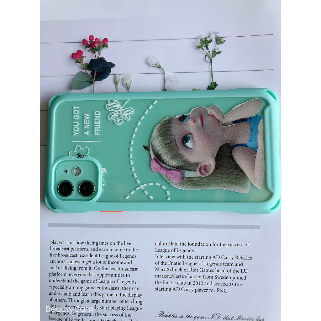 Ốp Lưng iPhone chống sốc viền xanh dương Babycute Full case 6/6s/6plus/7/8/7plus/8plus/x/xs/xsmax/11/11promax - CocoShop