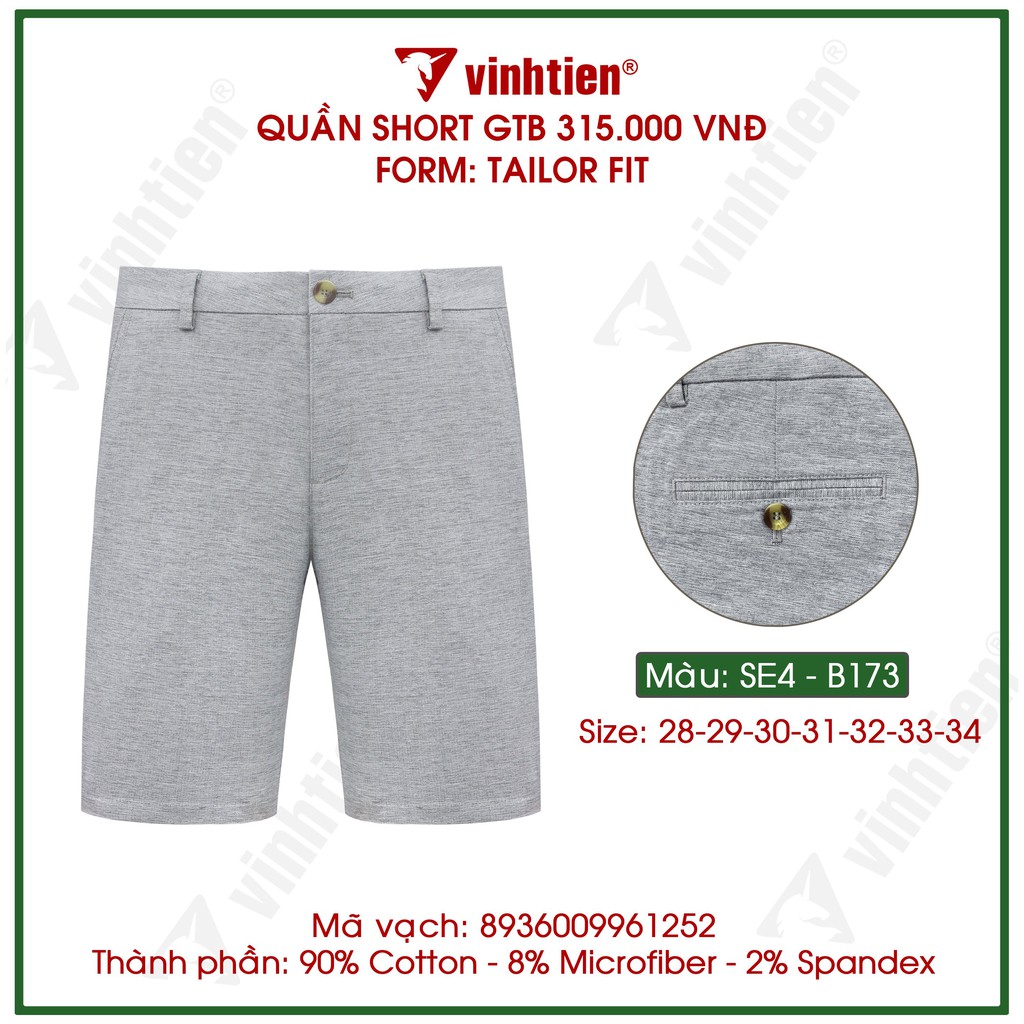 Quần Short Tailor Fit Vĩnh Tiến GTB 315